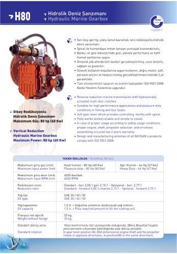 H80 HYDRAULIC MARINE GEARBOX