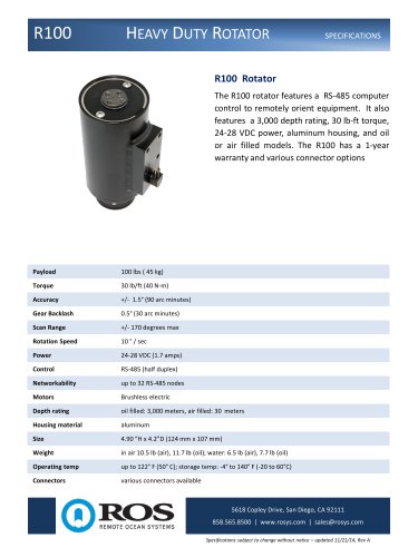 R100 – HEAVY DUTY ROTATOR