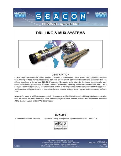 SAPL-DS-0104 Drilling and MUX Systems