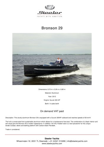 BRONSON 29 Pre-owned