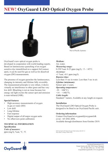 OxyGuard LDO Optical Oxygen Probe