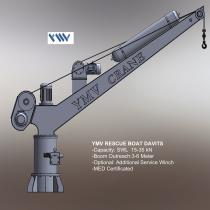 YMV Rescue Boat Davit Technical Drawing