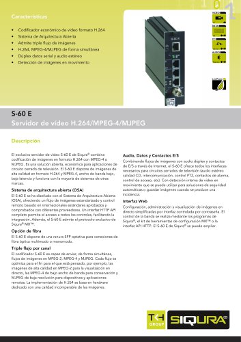 S-60 E - One-channel IP video encoder