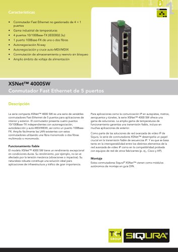 XSNet 4010 SW - 4-port + 1-port switch