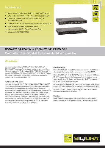 XSNet S4124 SW - 24+4-Port Gigabit Ethernet Switches